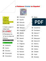 Cheats para Pokémon en Español: Cristal