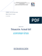 Análisis de la situación actual del coronavirus en Venezuela