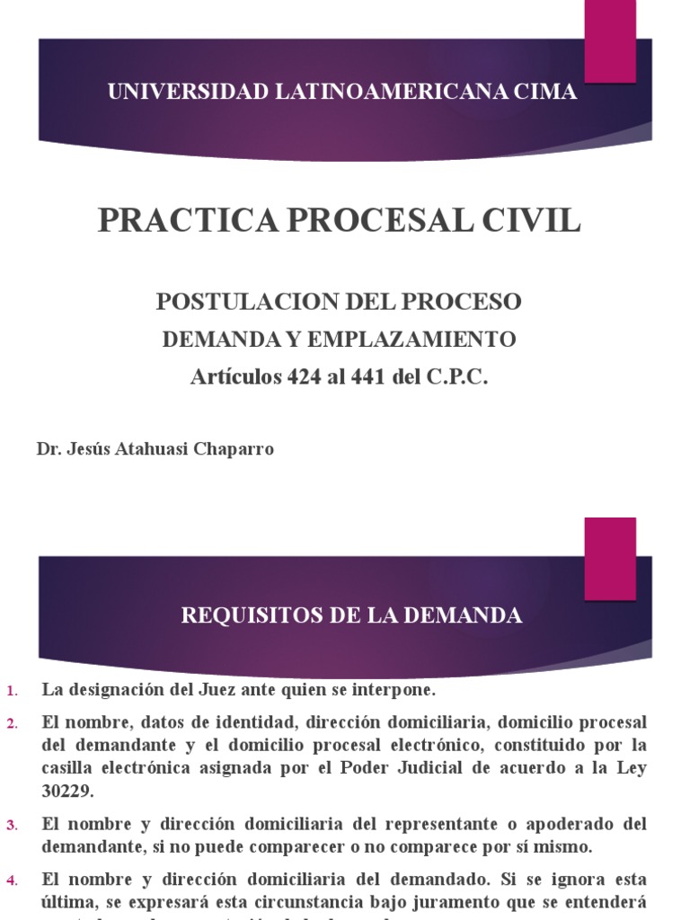 Semana 2.practica Procesal Civil . | PDF | Demanda judicial | Ley procesal