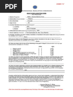 PRC Annex A - Health Declaration Form | PDF | Clinical Medicine ...