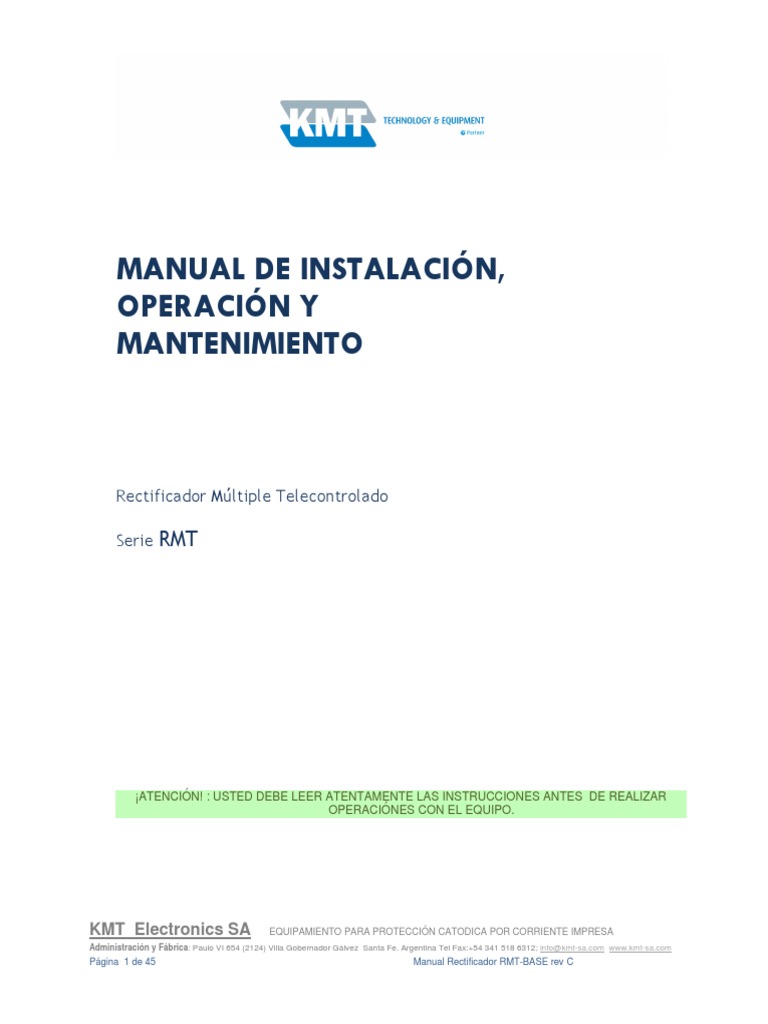 Manual Rectificador RMT-BASE Rev C | PDF | Sistema de Posicionamiento ...