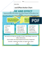 Reading: Cause and Effect Anchor Chart