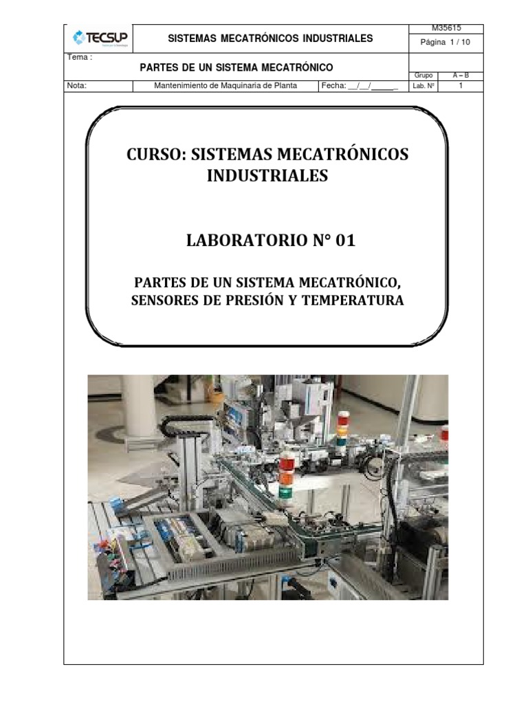 Partes de un Sistema Mecatrónico | PDF | Solenoide | Controlador lógico ...