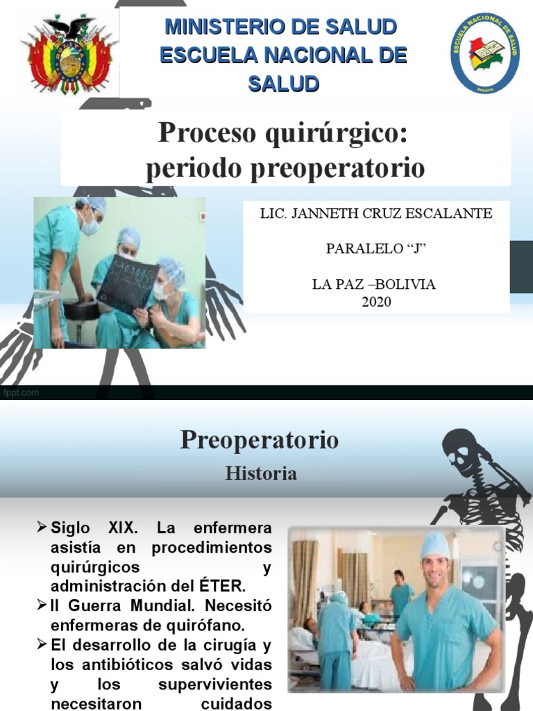 Cuidados en el Proceso Preoperatorio | PDF | Cirugía | Cuidado de la salud