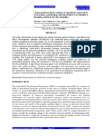 Determinants of Job Satisfaction Among Extension Agents in Benue State