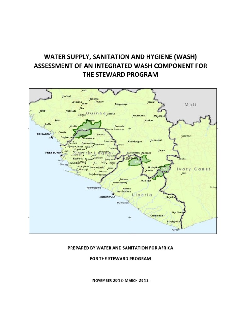 WASH Assessment for STEWARD Program | PDF | Wash | Sanitation