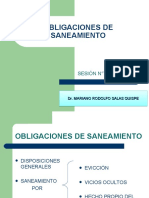 OBLIGACIONES DE SANEAMIENTO: EVICCIÓN, VICIOS OCULTOS Y HECHOS DEL TRANSFERENTE