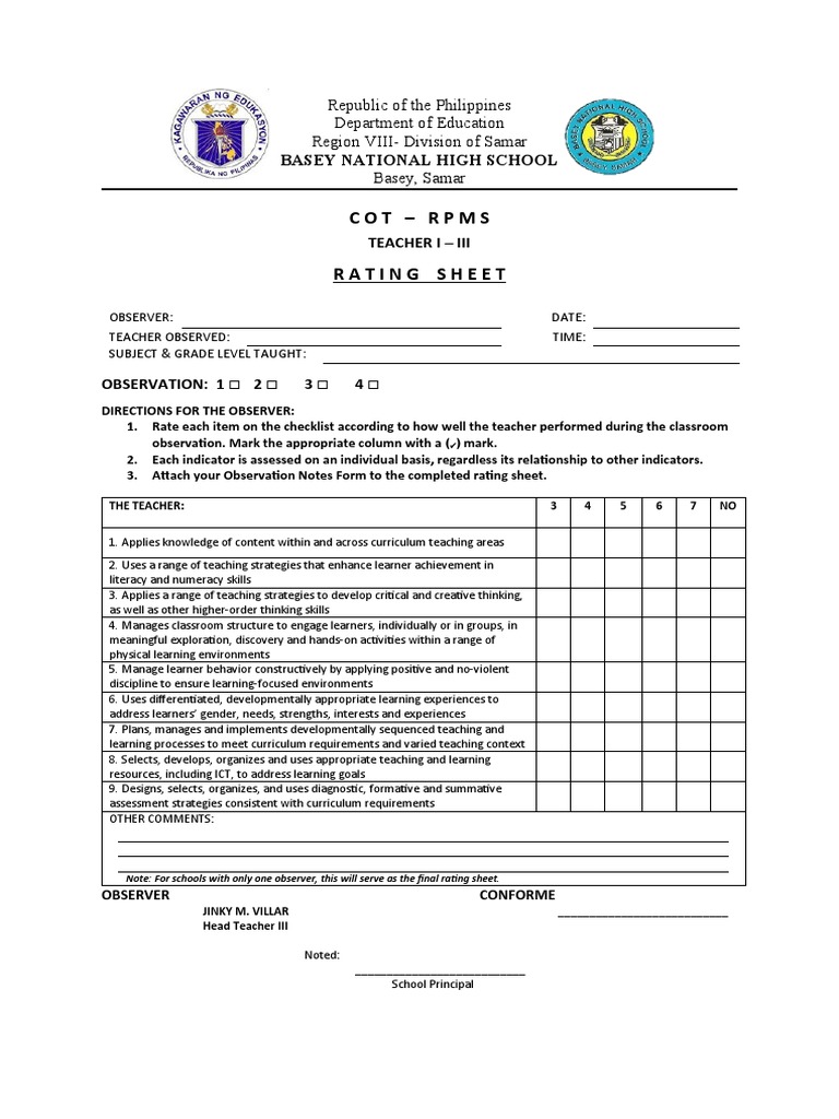 COT Form PDF Curriculum Learning