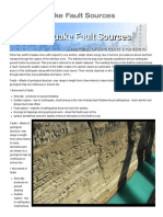 Earthquake Fault Sources