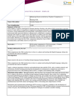Analytical Summary Template