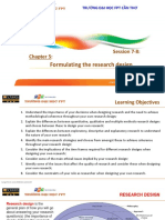 Formulating The Research Design: Session 7-8