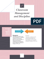 Classroom Management and Discipline