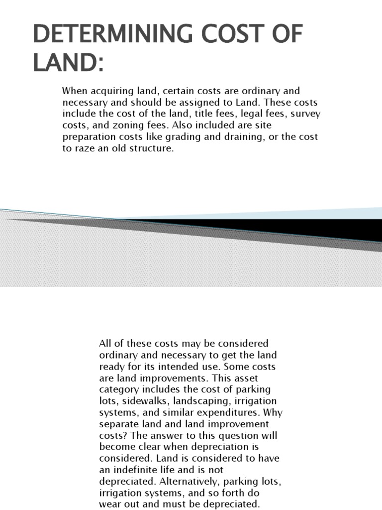 Cost Components of Land Acquisition | PDF | Technology & Engineering