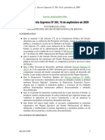 Bolivia: Decreto Supremo #304, 16 de Septiembre de 2009: Lexivox, Portal Jurídico Libre
