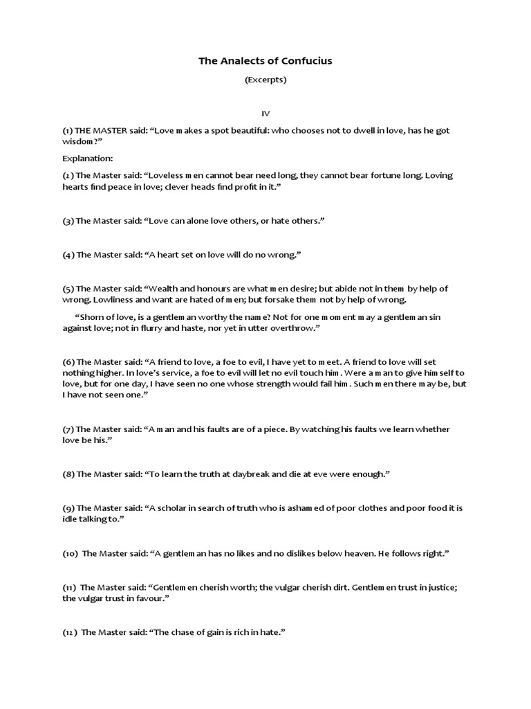 The Analects of Confucius | PDF | Travel | Art