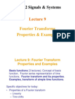 Fourier Transform Properties for Signal Analysis