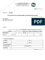 Application For Ccje Department Officers Election Form