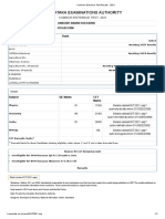 Common Entrance Test Results - 2021