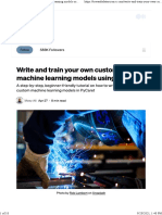 Write and train your own custom machine learning models using PyCaret