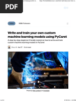 Write and train your own custom machine learning models using PyCaret