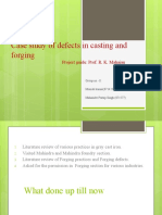 Case Study of Defects in Casting and Forging: Project Guide: Prof. R. K. Mahajan