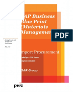SAP Business Blue Print (Materials Management) : Import Procurement