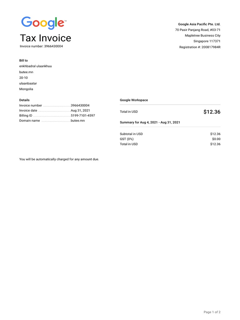 Tax Invoice: Page 1 of 2 | PDF | Invoice