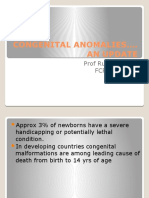 Congenital Anomalies . An Update: Prof Rubina Tahir FCPS, Frcog