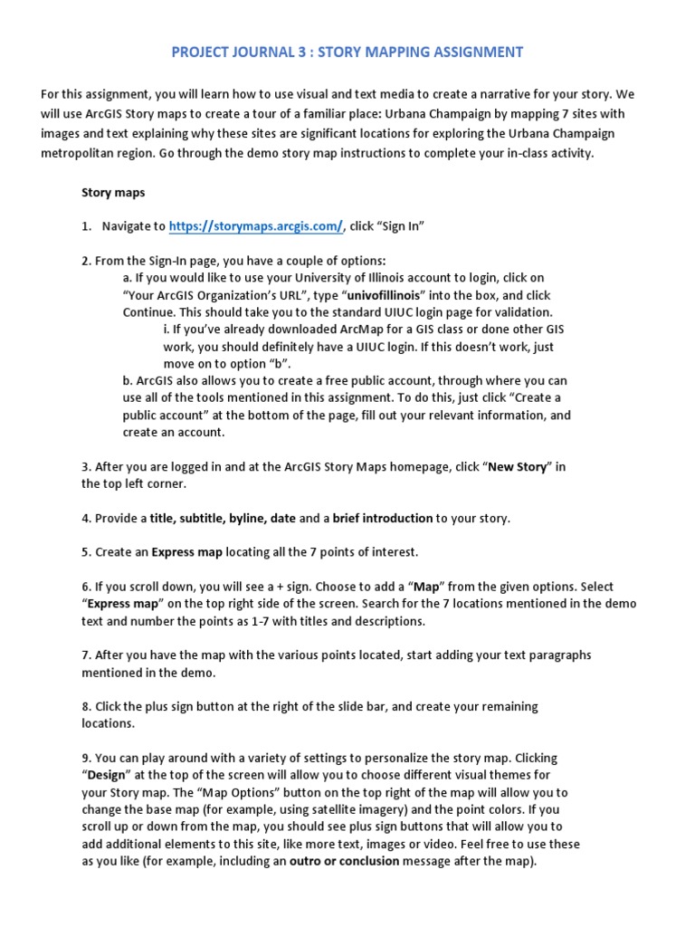 Urbana Champaign Story Mapping Guide | PDF | Arc Gis | Museum