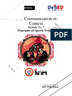 Oral Communication in Context: Principles of Speech Writing