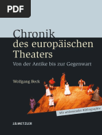 Chronik Des Europäischen Theaters Von Der Antike Bis Zur ...