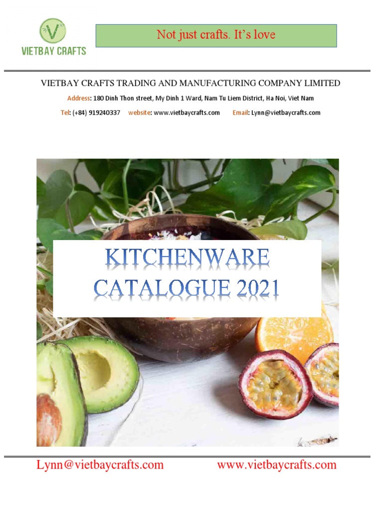Kitchenware Catalogue VietBay Crafts 2021 PDF
