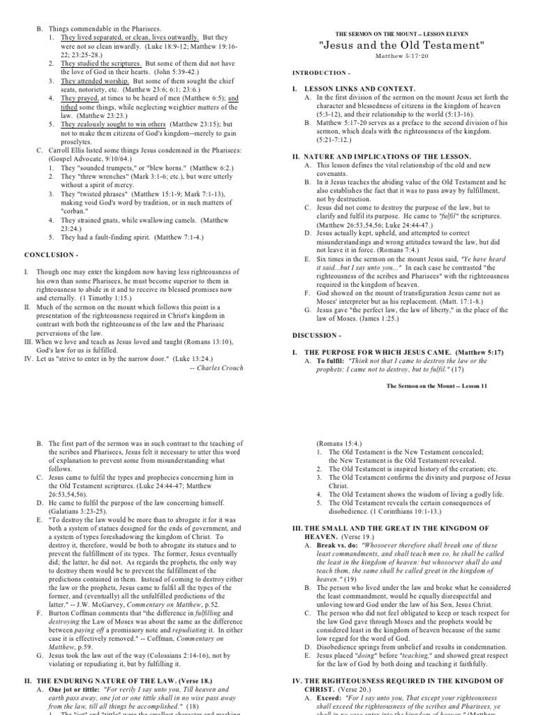 The Sermon On The Mount 11 Pdf Gospel Of Matthew Righteousness