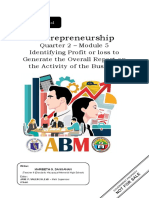 Q2 Entrepreneurship - Module 5 - Identifying Profit or Loss To Generate The Overall Report On The Activity of The Business
