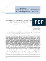 Capitolul II Asigurarea Psihologică A Activităţii Sistemului de Învăţământ General