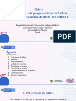 Ciclo 1 Sesión 23 Persistencia de Datos Con Python 1