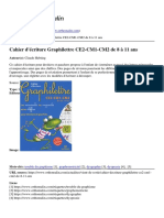 Orthomalin - Cahier d039ecriture Graphilettre Ce2-Cm1-Cm2 de 8 a 11 Ans - 2015-11-17