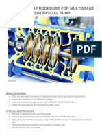 Overhauling Procedure For Multistage Centrifugal Pump