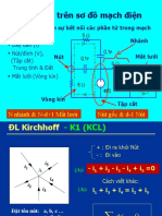 Sơ đồ  biểu diển sự kết nối các phần tử trong mạch Nhánh (u,i) Nhánh Nút Mắt lưới