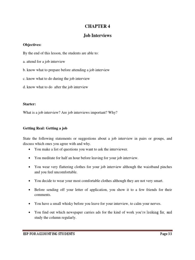Unit 4 | PDF | Job Interview | Interview