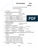 MCQ Test Life Processes