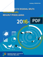 Produk Domestik Regional Bruto Provinsi Maluku Menurut Pengeluaran 2016 - 2020