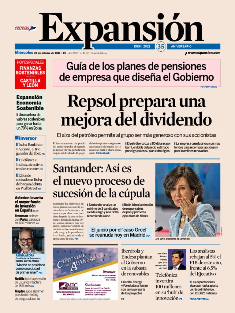 20 10 21 Expansion RL | PDF | Compartir (Finanzas) | Subasta