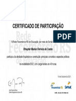 Certificado - Rheyder Marlon Ferreira de Castro
