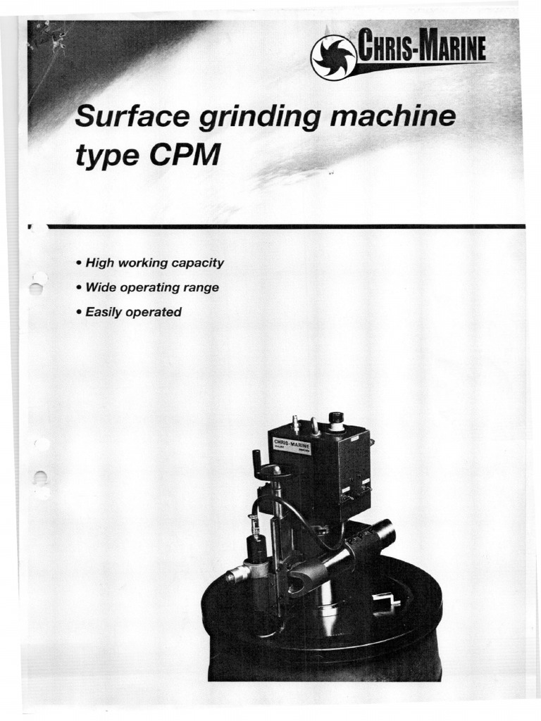 Surface Grinding Machine CPM | PDF | Grinding (Abrasive Cutting ...