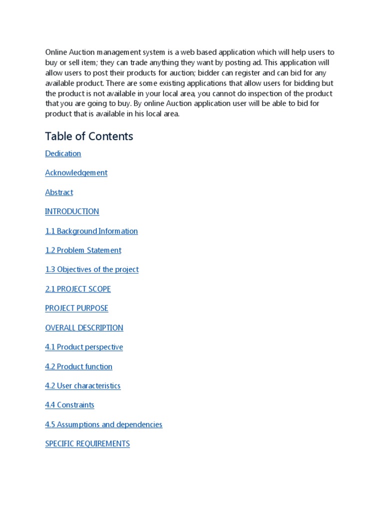 Local Online Auction Management System | PDF | Auction | Application ...