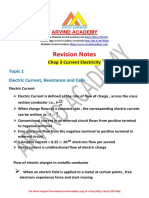 Chap 03 Current Electricity (Revision Notes)