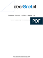 Summary Services Logistics Chapter 2 4