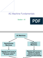 AC Machine Fundamentals: Section - Iii