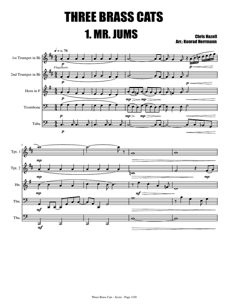 輸入譜Just Brass No. 37 THREE BRASS CATS Amazon.com: 3 Brass Cats: Just Brass No. 37 (Just Brass, 37